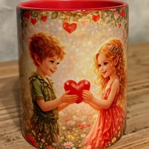 Tündérgyerekek szerelme bögre, Otthon & Életmód, Konyhafelszerelés, tálalás, Tálalás, Bögre & Csésze, Fotó, grafika, rajz, illusztráció, MESKA