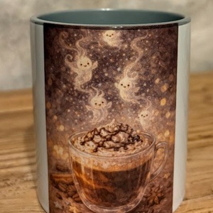 Gőzölgő kávé bögre, Otthon & Életmód, Konyhafelszerelés, tálalás, Tálalás, Bögre & Csésze, Fotó, grafika, rajz, illusztráció, MESKA