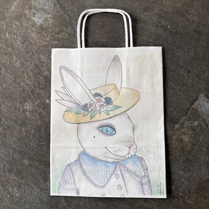 Ajándéktasak - Húsvéti nyuszi hölgy - Meska.hu