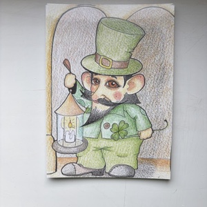 Képeslap - Szent Patrik - Meska.hu