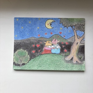 Képeslap - Valentin napi szerelmespár - Meska.hu