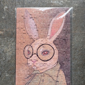 Hűtőmágnes puzzle - Húsvéti nyúl, Otthon & Életmód, Konyhafelszerelés, tálalás, Konyhai dekoráció, Hűtőmágnes, Fotó, grafika, rajz, illusztráció, MESKA
