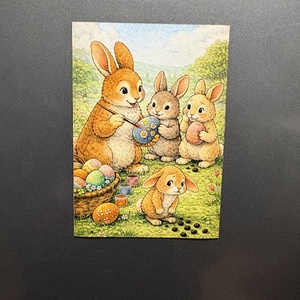 Hűtőmágnes - Vicces húsvéti tojásfestés, Ünnepi díszek, dekorációk, Húsvéti díszek és dekorációk, Fotó, grafika, rajz, illusztráció, MESKA