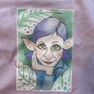 Lila vászonszatyor manólány mintával - táska & tok - bevásárlás & shopper táska - shopper, textiltáska, szatyor - Meska.hu