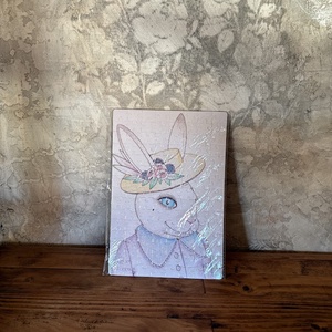 Hűtőmágnes puzzle - Kedves húsvéti nyuszihölgy, Otthon & Életmód, Konyhafelszerelés, tálalás, Konyhai dekoráció, Hűtőmágnes, Fotó, grafika, rajz, illusztráció, MESKA