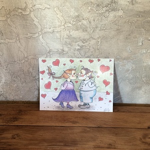 Képeslap - Valentin napi pár - Meska.hu