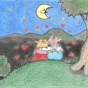 Képeslap - Valentin napi szerelmespár - otthon & életmód - papír, írószer - ajándékozás kellékei - képeslap, üdvözlőlap - Meska.hu