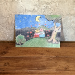 Képeslap - Valentin napi szerelmespár - Meska.hu