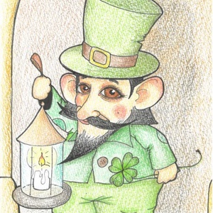 Képeslap - Szent Patrik - otthon & életmód - papír, írószer - ajándékozás kellékei - képeslap, üdvözlőlap - Meska.hu