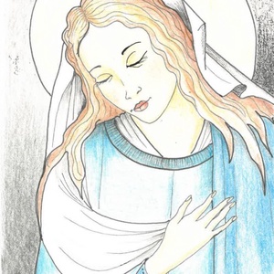 Képeslap - Szűz Mária - otthon & életmód - papír, írószer - ajándékozás kellékei - képeslap, üdvözlőlap - Meska.hu