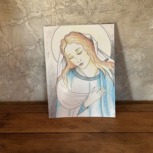Képeslap - Szűz Mária, Otthon & Életmód, Papír, írószer, Ajándékozás kellékei, Képeslap, üdvözlőlap, Fotó, grafika, rajz, illusztráció, MESKA