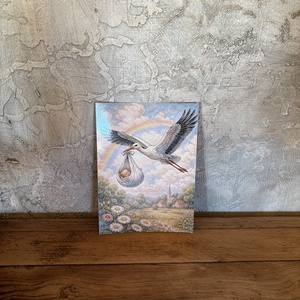 Képeslap - Újszülött érkezése, Otthon & Életmód, Papír, írószer, Ajándékozás kellékei, Képeslap, üdvözlőlap, Fotó, grafika, rajz, illusztráció, MESKA