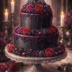 Képeslap - gótikus torta - otthon & életmód - papír, írószer - ajándékozás kellékei - képeslap, üdvözlőlap - Meska.hu