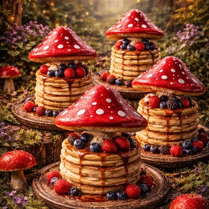 Képeslap - erdei palacsinta gombakalappal - otthon & életmód - papír, írószer - ajándékozás kellékei - képeslap, üdvözlőlap - Meska.hu