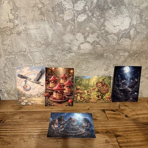 5 db képeslap � szabadon választható, kedvezményes csomag - otthon & életmód - papír, írószer - ajándékozás kellékei - képeslap, üdvözlőlap - Meska.hu