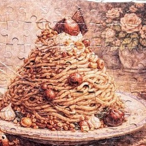 Hűtőmágnes puzzle - Menekülő gesztenyék - otthon & életmód - konyhafelszerelés, tálalás - konyhai dekoráció - hűtőmágnes - Meska.hu