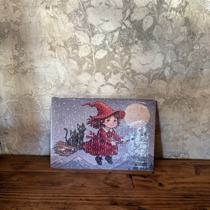 Hűtőmágnes puzzle - Kisboszi repül, Otthon & Életmód, Konyhafelszerelés, tálalás, Konyhai dekoráció, Hűtőmágnes, Fotó, grafika, rajz, illusztráció, MESKA