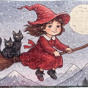 Hűtőmágnes puzzle - Kisboszi repül - otthon & életmód - konyhafelszerelés, tálalás - konyhai dekoráció - hűtőmágnes - Meska.hu