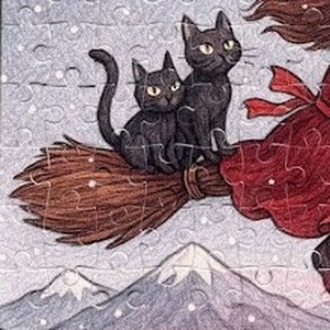 Hűtőmágnes puzzle - Kisboszi repül - otthon & életmód - konyhafelszerelés, tálalás - konyhai dekoráció - hűtőmágnes - Meska.hu