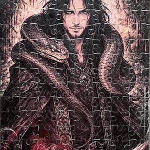 Hűtőmágnes puzzle - Varázsló kígyóval - otthon & életmód - konyhafelszerelés, tálalás - konyhai dekoráció - hűtőmágnes - Meska.hu
