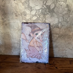 Hűtőmágnes puzzle - Boszorkány, Otthon & Életmód, Konyhafelszerelés, tálalás, Konyhai dekoráció, Hűtőmágnes, Fotó, grafika, rajz, illusztráció, MESKA