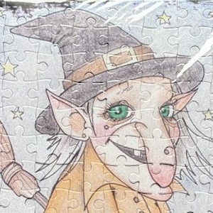 Hűtőmágnes puzzle - Boszorkány - otthon & életmód - konyhafelszerelés, tálalás - konyhai dekoráció - hűtőmágnes - Meska.hu