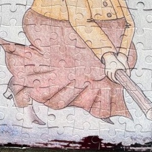 Hűtőmágnes puzzle - Boszorkány - otthon & életmód - konyhafelszerelés, tálalás - konyhai dekoráció - hűtőmágnes - Meska.hu