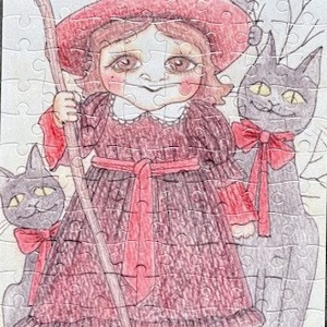 Hűtőmágnes puzzle - Kisboszi macskákkal - otthon & életmód - konyhafelszerelés, tálalás - konyhai dekoráció - hűtőmágnes - Meska.hu