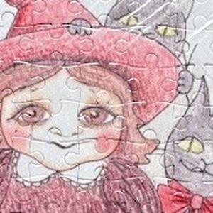 Hűtőmágnes puzzle - Kisboszi macskákkal - otthon & életmód - konyhafelszerelés, tálalás - konyhai dekoráció - hűtőmágnes - Meska.hu