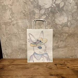 Ajándéktasak - Húsvéti nyuszi hölgy, Otthon & Életmód, Papír, írószer, Ajándékozás kellékei, Ajándékzsák, csomagolás, Fotó, grafika, rajz, illusztráció, MESKA