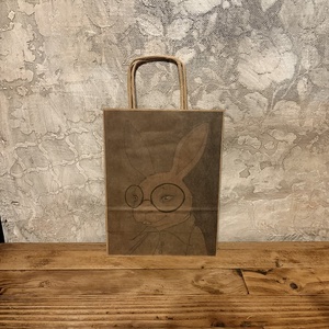 Ajándéktasak - Húsvéti szemüveges nyúl, Otthon & Életmód, Papír, írószer, Ajándékozás kellékei, Ajándékzsák, csomagolás, Fotó, grafika, rajz, illusztráció, MESKA