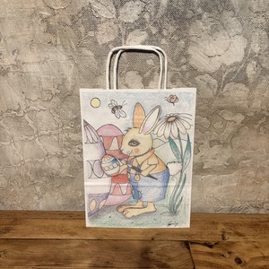 Ajándéktasak - Húsvéti nyúl, Otthon & Életmód, Papír, írószer, Ajándékozás kellékei, Ajándékzsák, csomagolás, Fotó, grafika, rajz, illusztráció, MESKA