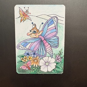 Hűtőmágnes - Lepkemanó, Otthon & Életmód, Konyhafelszerelés, tálalás, Konyhai dekoráció, Hűtőmágnes, Fotó, grafika, rajz, illusztráció, MESKA