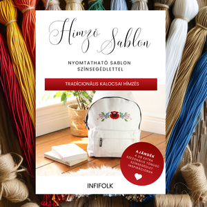 Kalocsai kézi hímzéshez sablon színsegédlettel. Nyomtasd, másold, hímezd magad. Bónusz 4 db szezonális színsegédlet. - diy (csináld magad) - szabásminta, útmutató - hímzés minta - Meska.hu