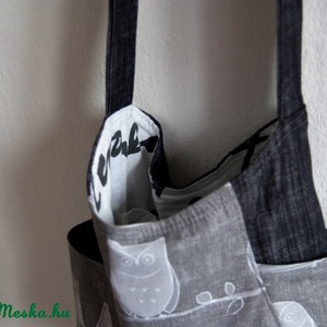 Szürke baglyos táska, válltáska -  - Meska.hu