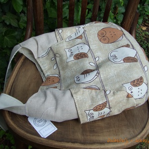 AKCIÓÓÓ - Baglyos táska, válltáska - Bézs és barna -  - Meska.hu