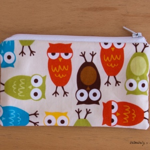 Inimini baglyos neszi, cipzáros pénztárca, zsebkendőtartó, bármitartó -  - Meska.hu