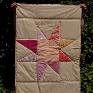 Wonky Star patchwork babatakaró, patchwork takaró - Meska.hu