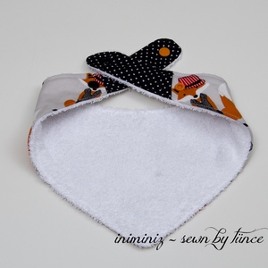 Rókás előke, nyálkendő, partedli - (2-es sz. szürke) -  - Meska.hu