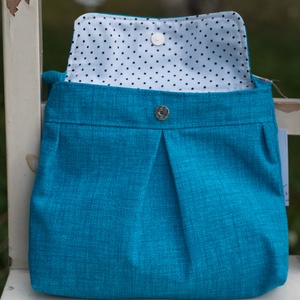 Kislány táska - türkiz oldaltáska -  - Meska.hu