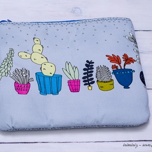 Kaktuszos tablet tartó tok - Kaktuszmintás tablet sleeve - táska & tok - ebook & tablet tok - Meska.hu