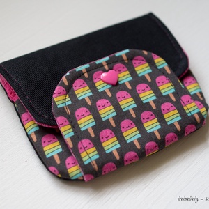 Gyerek pénztárca, pénztárca lányoknak - Jégkrém mintás 1 - Meska.hu