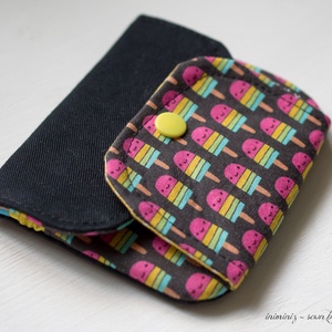 Gyerek pénztárca, pénztárca lányoknak - Jégkrém mintás 1 - Meska.hu