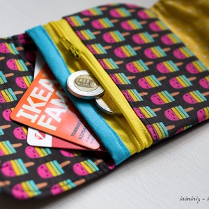 Gyerek pénztárca, pénztárca lányoknak - Jégkrém mintás 1 - táska & tok - pénztárca & más tok - pénztárca - gyerek pénztárca - Meska.hu