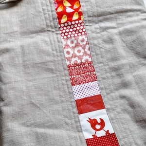 Dinnye patchwork blokkal díszített shopper táska - táska & tok - kézitáska & válltáska - válltáska - Meska.hu