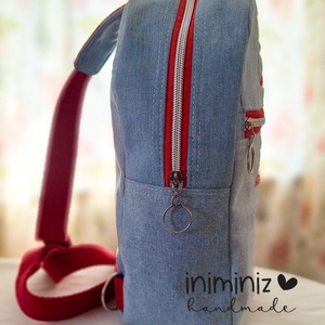 Sling bag - Újrahasznosított világos farmer patchwork blokkal - táska & tok - kézitáska & válltáska - vállon átvethető táska - Meska.hu
