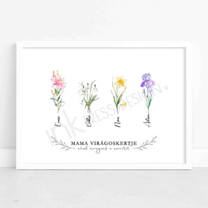 Szívem virágoskertje - dekoratív ajándék - kép, Otthon & Életmód, Dekoráció, Fali és függő dekoráció, Falra akasztható dekor, Fotó, grafika, rajz, illusztráció, MESKA