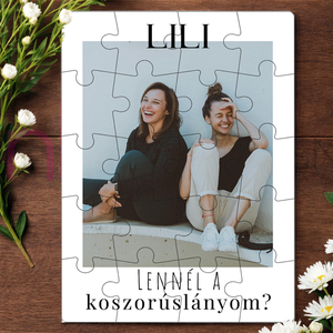Koszorúslány felkérő ajándék � puzzle, Esküvő, Meghívó & Kártya, Koszorúslány felkérő, Fotó, grafika, rajz, illusztráció, MESKA