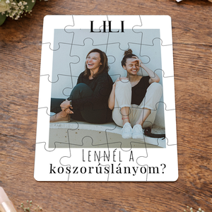Koszorúslány felkérő ajándék � puzzle, Esküvő, Meghívó & Kártya, Koszorúslány felkérő, Fotó, grafika, rajz, illusztráció, MESKA