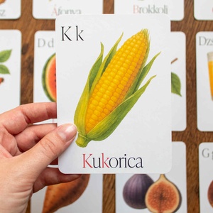 Abc kártyák - Zöldségek, gyümölcsöl - művészet - grafika & illusztráció - digitális - Meska.hu